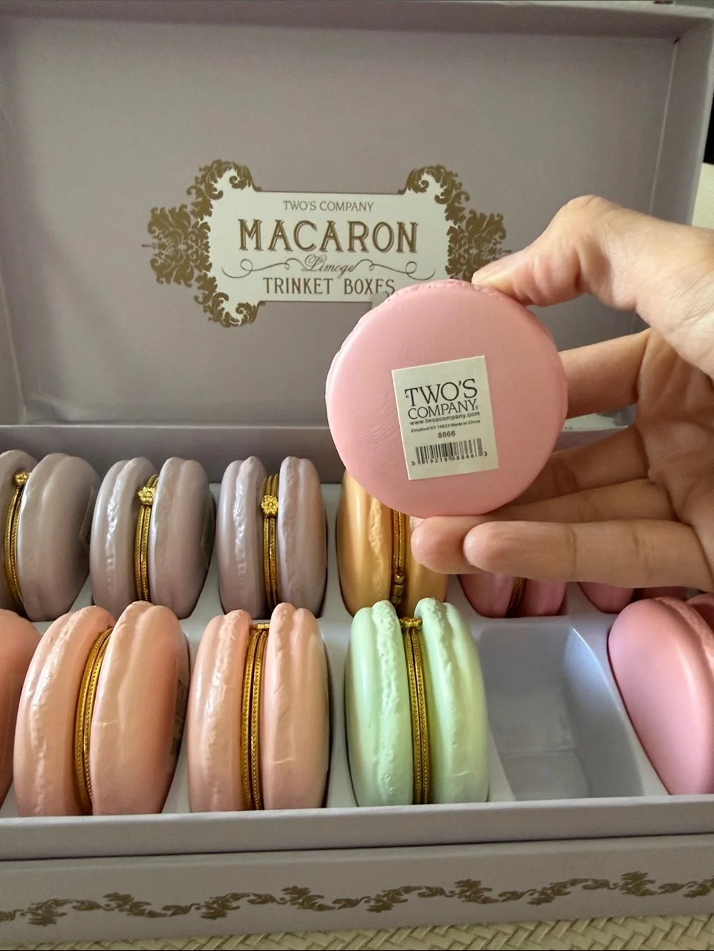 Macaron Limoges Style Trinket Boxes